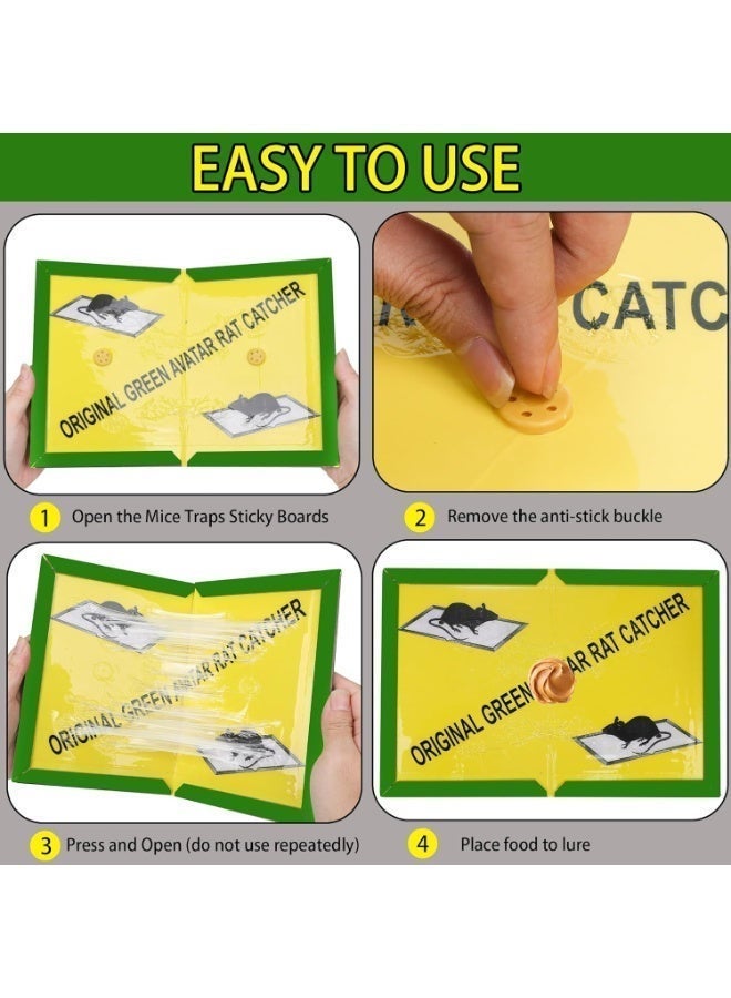 ناكسي فلاي عبوة مكونة من 5 فخاخ لصمغ الفئران والجرذان، فخاخ لاصقة قوية لالتقاط الفئران والجرذان، قوية وغير سامة وسهلة الاستخدام وقابلة للتصرف - Image 4